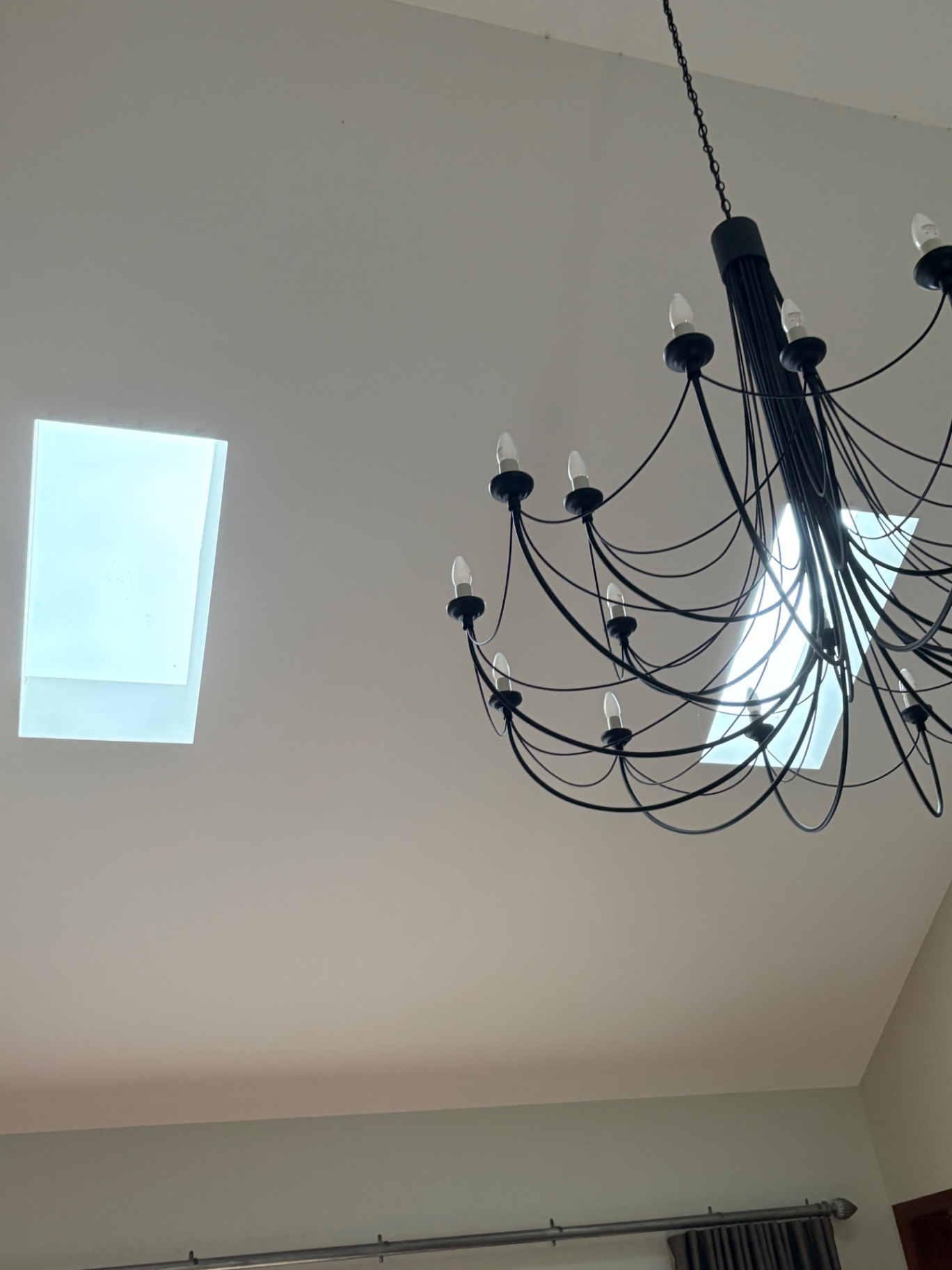 Interior skylights above the entry